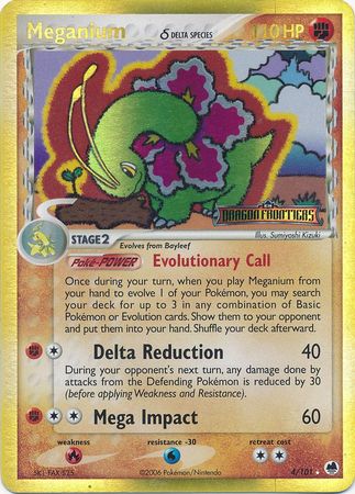 Meganium (4/101) (Delta Species) (Stamped) [EX: Dragon Frontiers] | Clutch Gaming