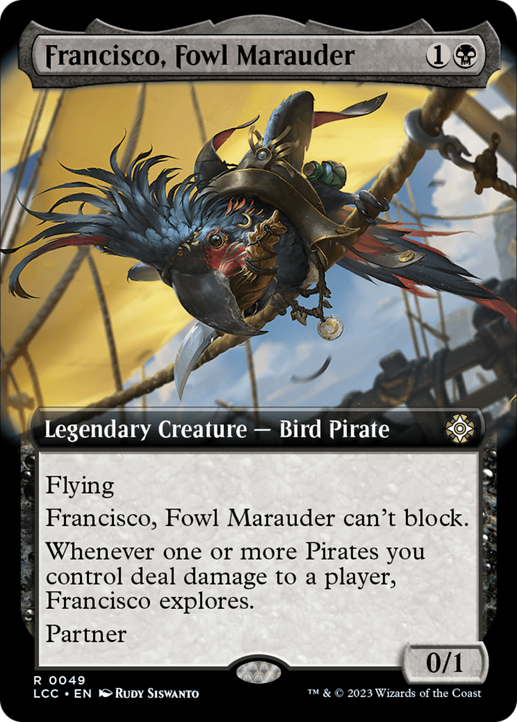 Francisco, Fowl Marauder (Extended Art) [The Lost Caverns of Ixalan Commander] | Clutch Gaming