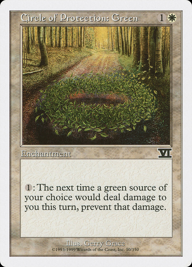 Circle of Protection: Green [Classic Sixth Edition] | Clutch Gaming