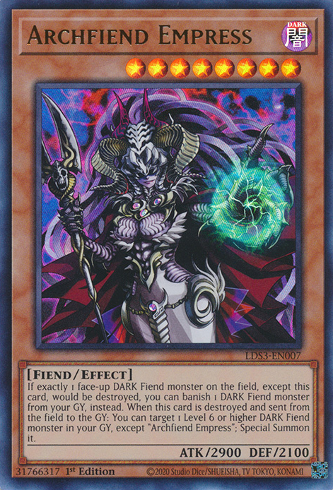 Archfiend Empress [LDS3-EN007] Ultra Rare | Clutch Gaming