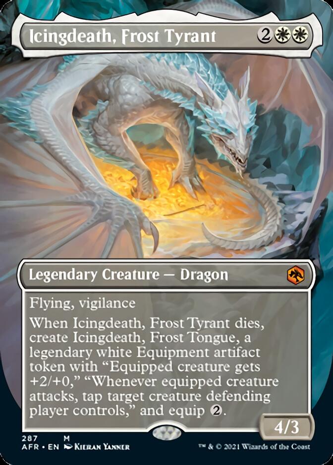 Icingdeath, Frost Tyrant (Borderless Alternate Art) [Dungeons & Dragons: Adventures in the Forgotten Realms] | Clutch Gaming