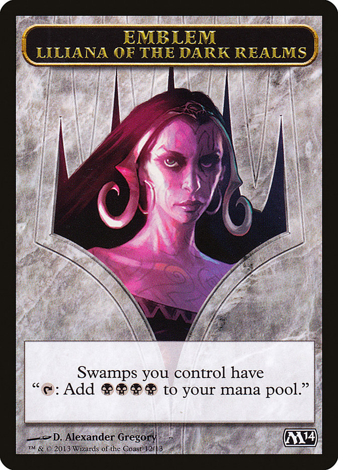 Liliana of the Dark Realms Emblem [Magic 2014 Tokens] | Clutch Gaming