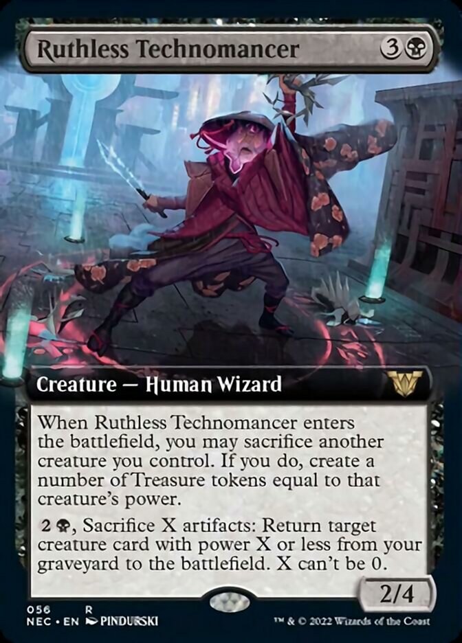 Ruthless Technomancer (Extended Art) [Kamigawa: Neon Dynasty Commander] | Clutch Gaming