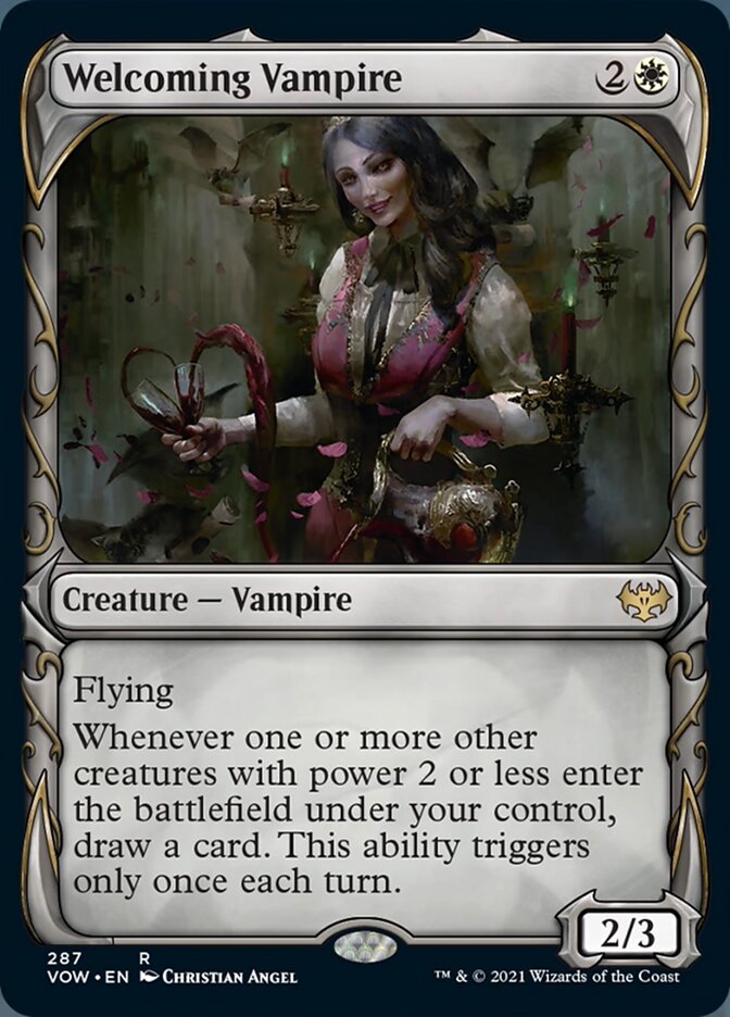 Welcoming Vampire (Showcase Fang Frame) [Innistrad: Crimson Vow] | Clutch Gaming