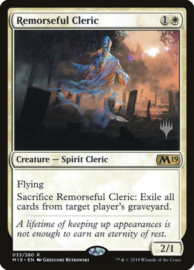 Remorseful Cleric (Promo Pack) [Core Set 2019 Promos] | Clutch Gaming