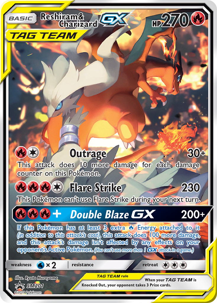 Reshiram & Charizard GX (SM201) [Sun & Moon: Black Star Promos] | Clutch Gaming