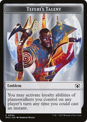 First Mate Ragavan // Teferi's Talent Emblem Double-Sided Token [March of the Machine Commander Tokens] | Clutch Gaming