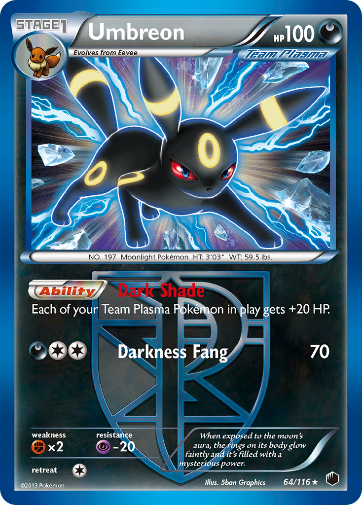 Umbreon (64/116) [Black & White: Plasma Freeze] | Clutch Gaming