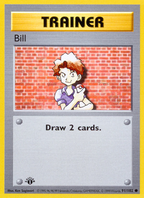 Bill (91/102) (Shadowless) [Base Set 1st Edition] | Clutch Gaming