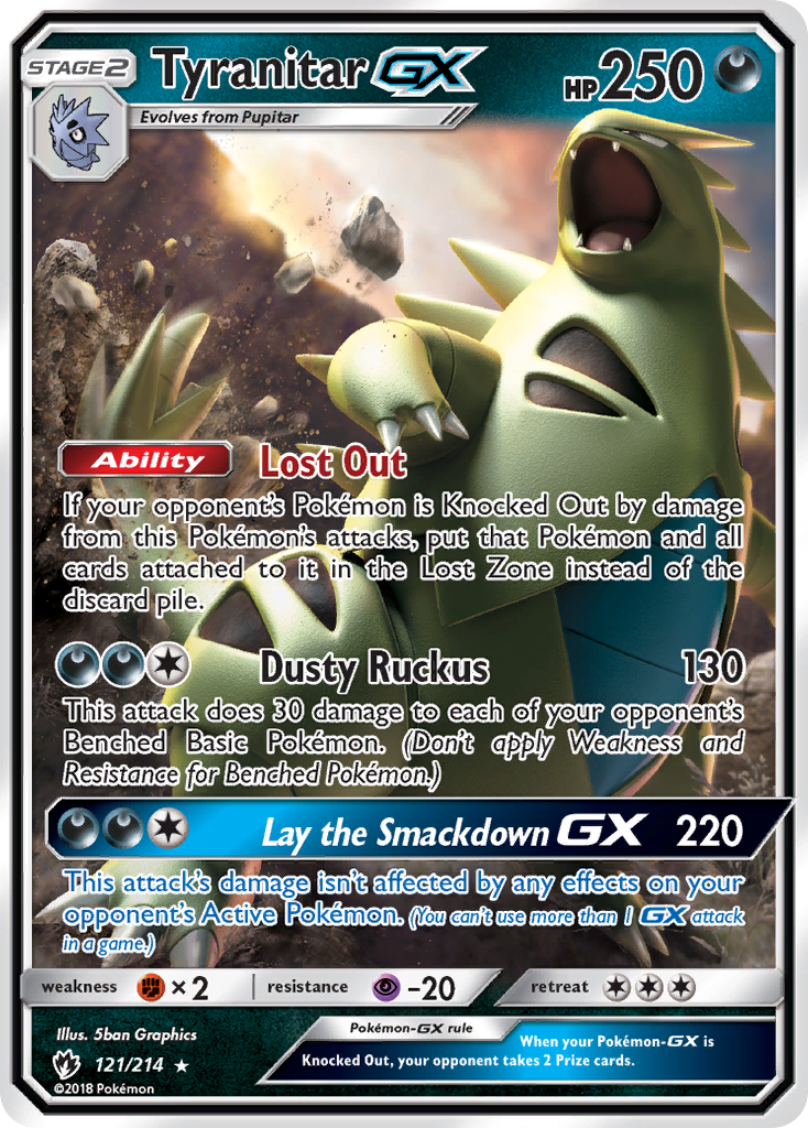 Tyranitar GX (121/214) [Sun & Moon: Lost Thunder] | Clutch Gaming