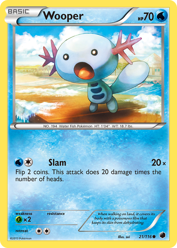 Wooper (21/116) [Black & White: Plasma Freeze] | Clutch Gaming
