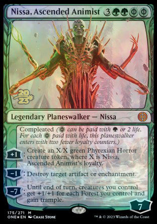 Nissa, Ascended Animist [Phyrexia: All Will Be One Prerelease Promos] | Clutch Gaming