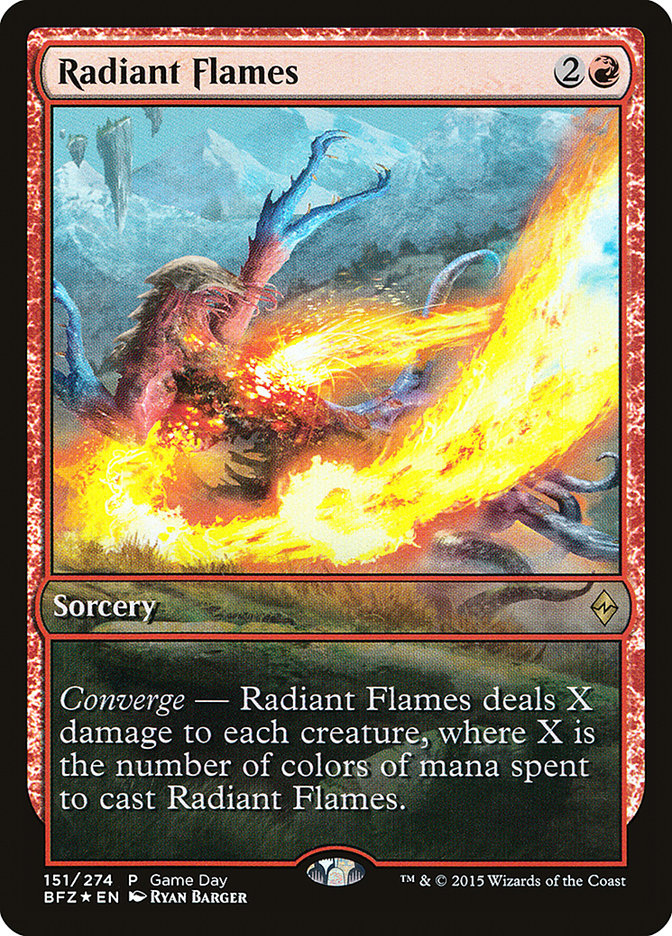 Radiant Flames (Game Day) [Battle for Zendikar Promos] | Clutch Gaming