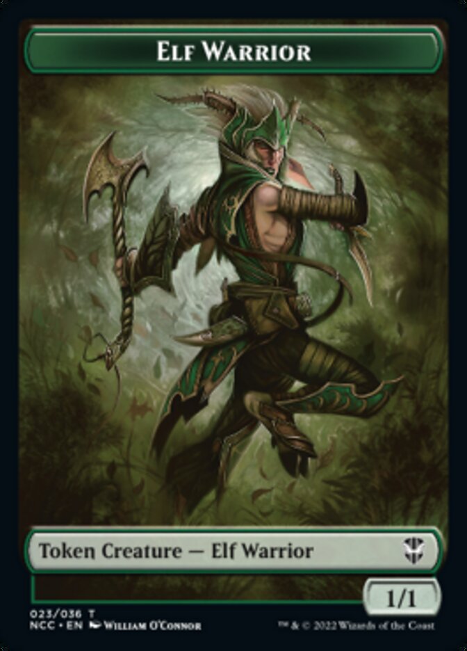 Elf Warrior // Wurm Double-Sided Token [Streets of New Capenna Commander Tokens] | Clutch Gaming