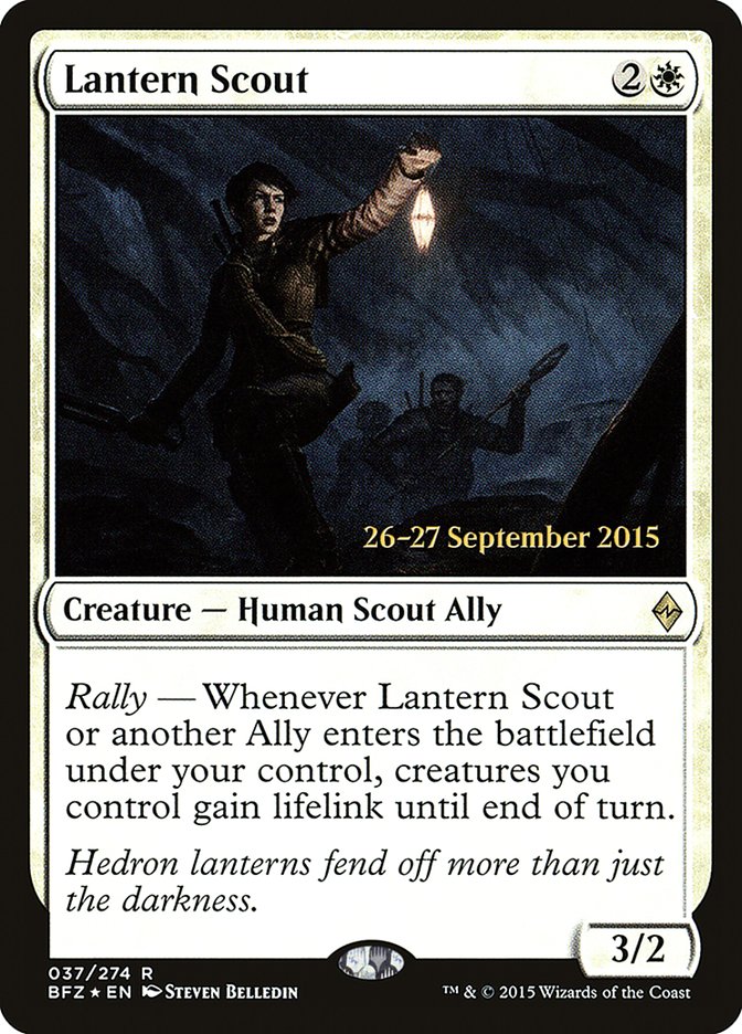 Lantern Scout [Battle for Zendikar Prerelease Promos] | Clutch Gaming