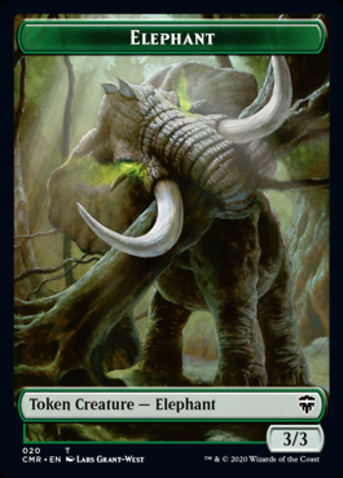 Elephant // Soldier Double-Sided Token [Commander Legends Tokens] | Clutch Gaming