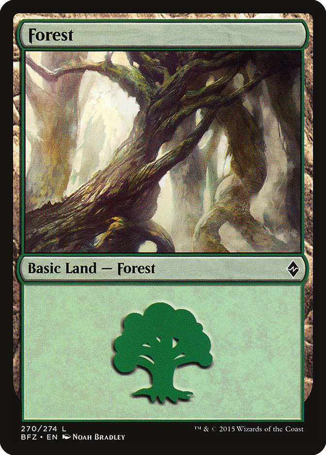 Forest (270a) [Battle for Zendikar] | Clutch Gaming