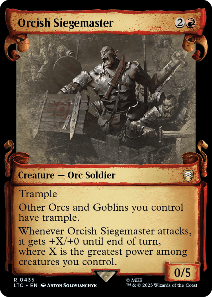 Orcish Siegemaster [The Lord of the Rings: Tales of Middle-Earth Commander Showcase Scrolls] | Clutch Gaming