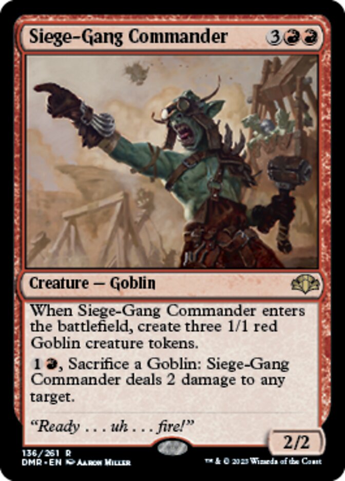 Siege-Gang Commander [Dominaria Remastered] | Clutch Gaming