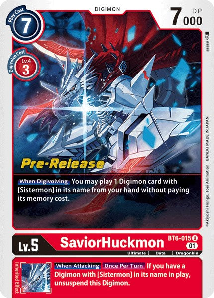 SaviorHuckmon [BT6-015] [Double Diamond Pre-Release Cards] | Clutch Gaming