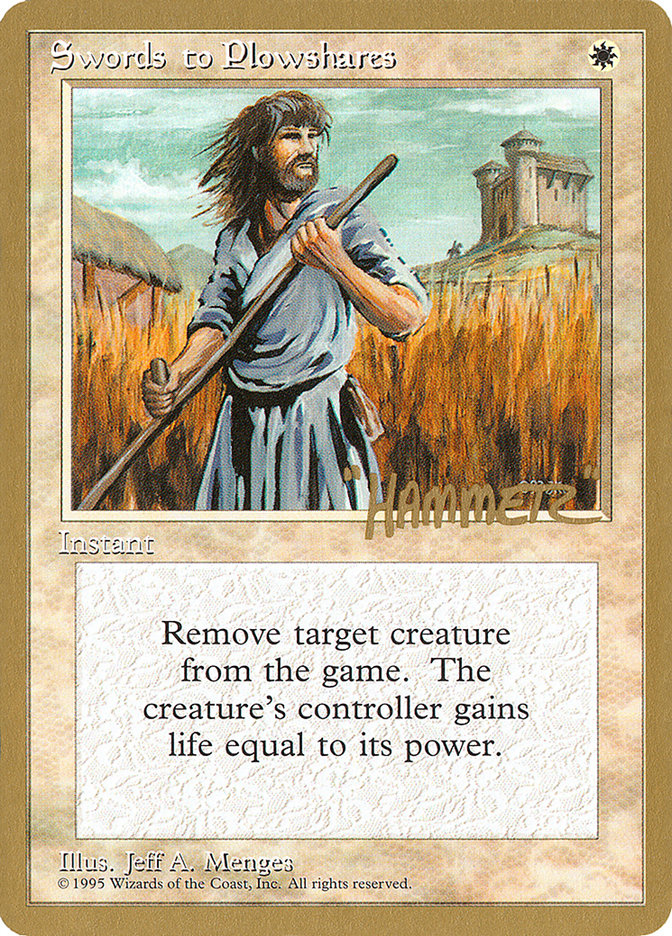 Swords to Plowshares (Shawn "Hammer" Regnier) [Pro Tour Collector Set] | Clutch Gaming