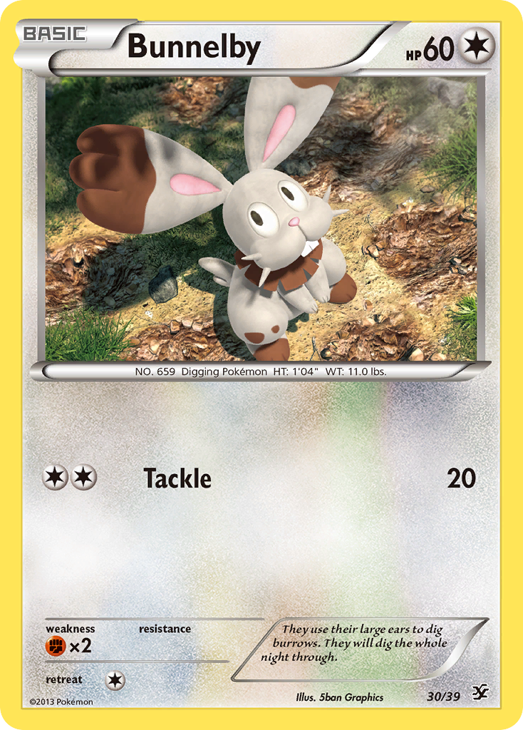 Bunnelby (30/39) [XY: Kalos Starter Set] | Clutch Gaming