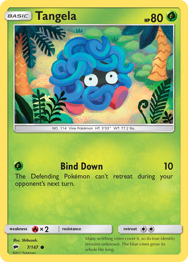 Tangela (7/147) [Sun & Moon: Burning Shadows] | Clutch Gaming