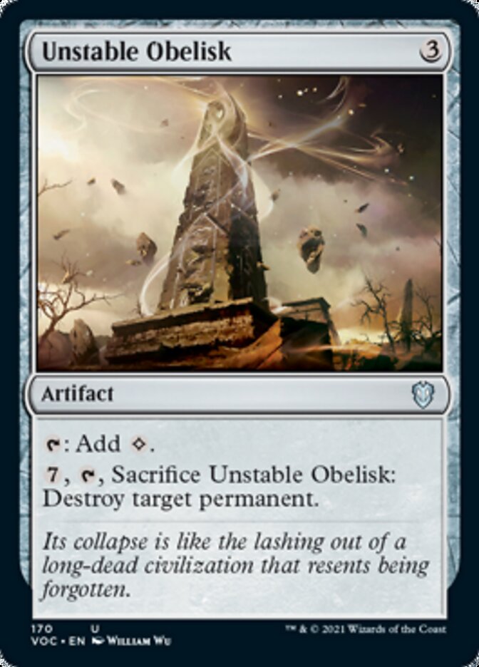 Unstable Obelisk [Innistrad: Crimson Vow Commander] | Clutch Gaming