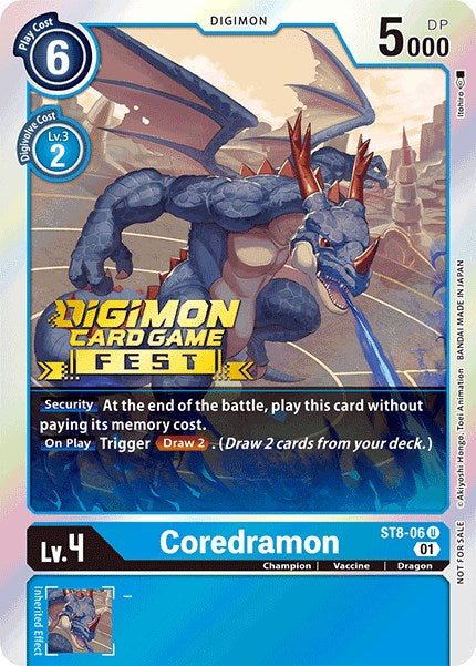 Coredramon [ST8-06] (Digimon Card Game Fest 2022) [Starter Deck: Ulforce Veedramon Promos] | Clutch Gaming