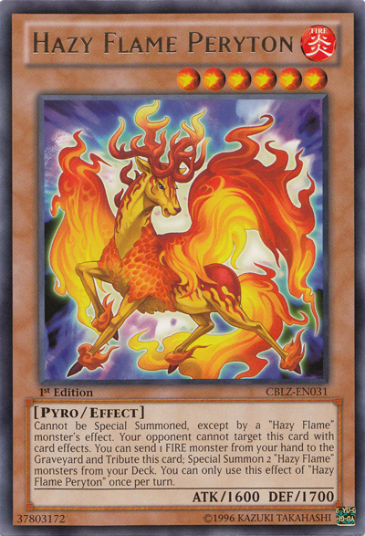 Hazy Flame Peryton [CBLZ-EN031] Rare | Clutch Gaming