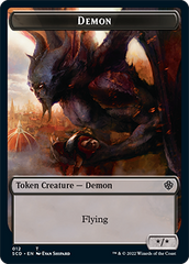 Demon // Demon Double-Sided Token [Starter Commander Decks] | Clutch Gaming