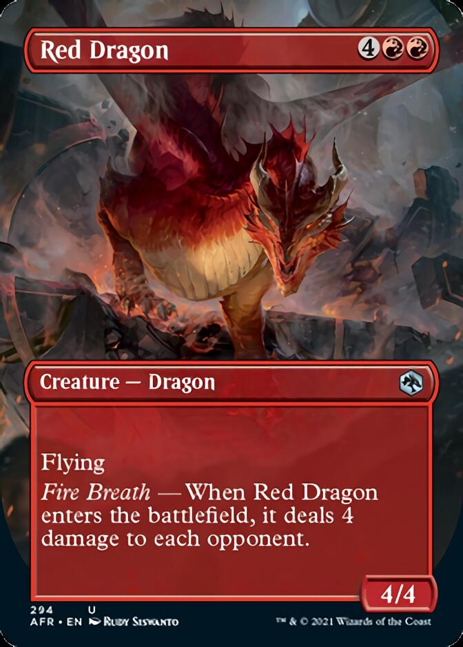 Red Dragon (Borderless Alternate Art) [Dungeons & Dragons: Adventures in the Forgotten Realms] | Clutch Gaming