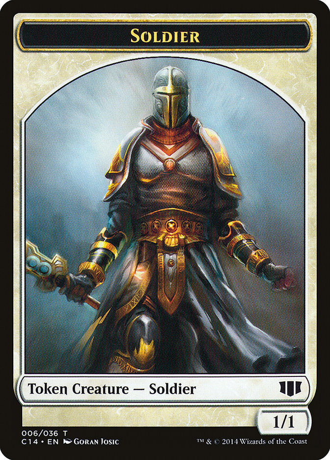 Soldier // Spirit Double-Sided Token [Commander 2014 Tokens] | Clutch Gaming