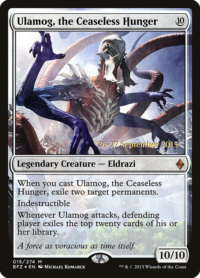 Ulamog, the Ceaseless Hunger [Battle for Zendikar Prerelease Promos] | Clutch Gaming