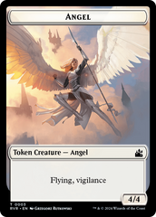 Saproling // Angel (0003) Double-Sided Token [Ravnica Remastered Tokens] | Clutch Gaming