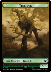 Beast // Treefolk Double Sided Token [The Lord of the Rings: Tales of Middle-Earth Commander Tokens] | Clutch Gaming