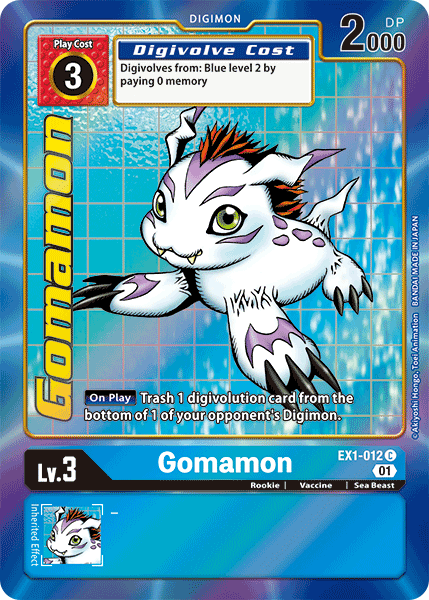 Gomamon [EX1-012] (Alternate Art) [Classic Collection] | Clutch Gaming