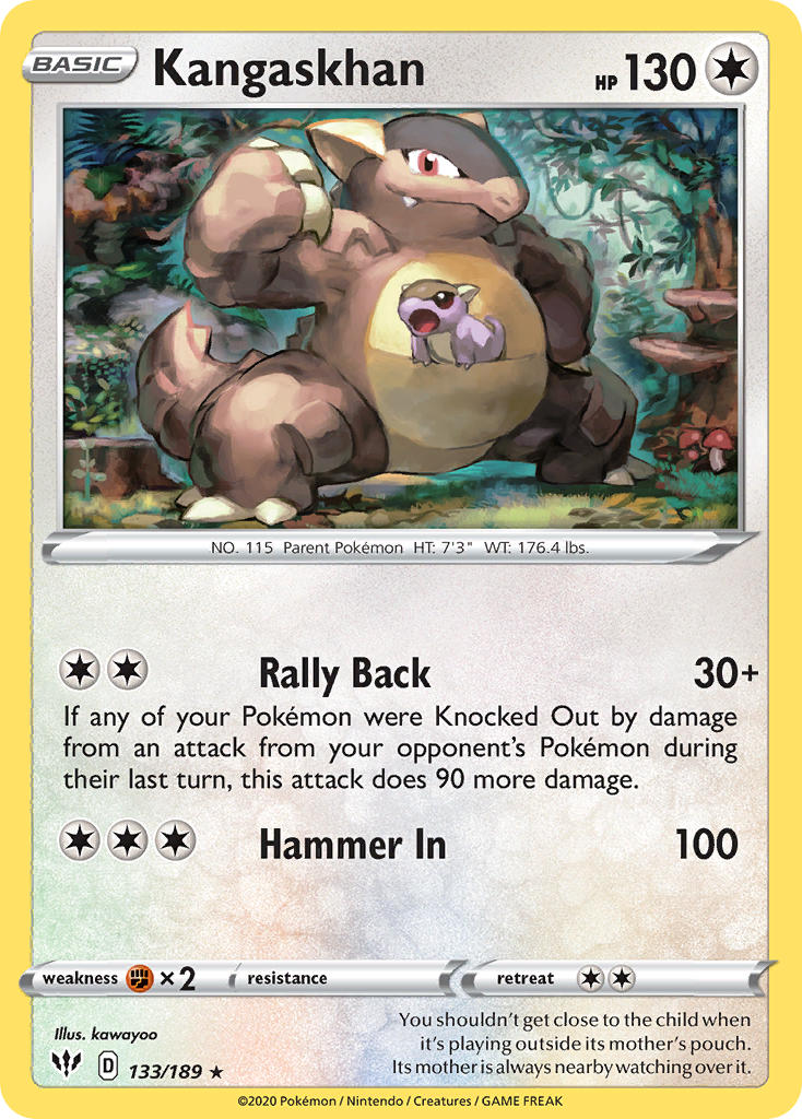 Kangaskhan (133/189) (Theme Deck Exclusive) [Sword & Shield: Darkness Ablaze] | Clutch Gaming