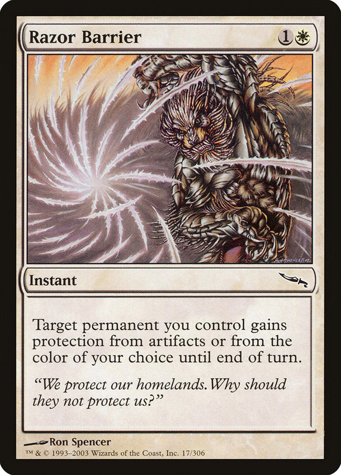 Razor Barrier [Mirrodin] | Clutch Gaming