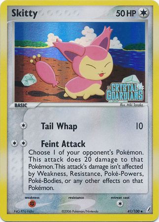 Skitty (41/100) (Stamped) [EX: Crystal Guardians] | Clutch Gaming