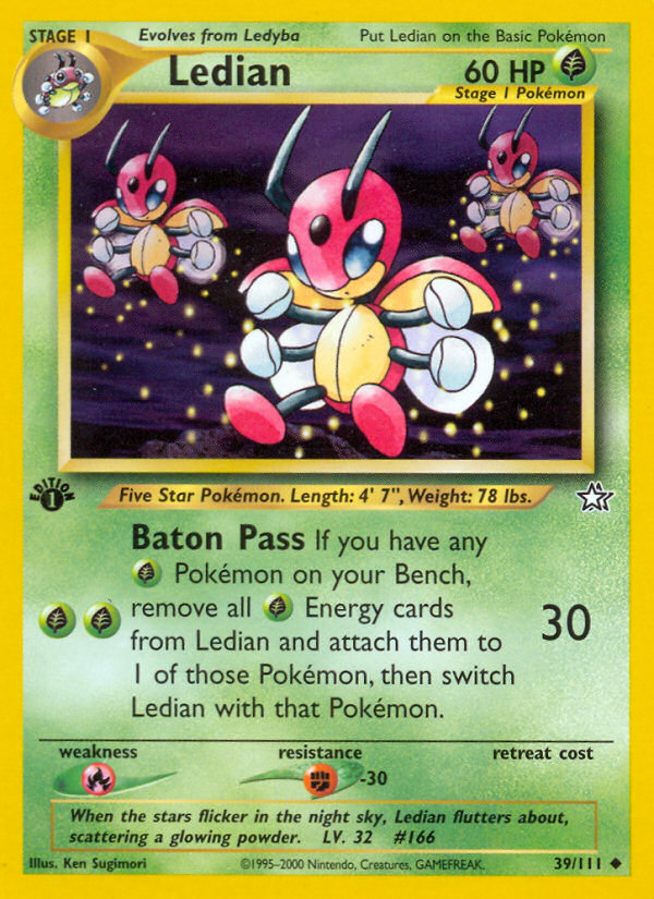 Ledian (39/111) [Neo Genesis 1st Edition] | Clutch Gaming