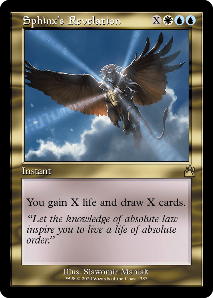 Sphinx's Revelation (Retro Frame) [Ravnica Remastered] | Clutch Gaming