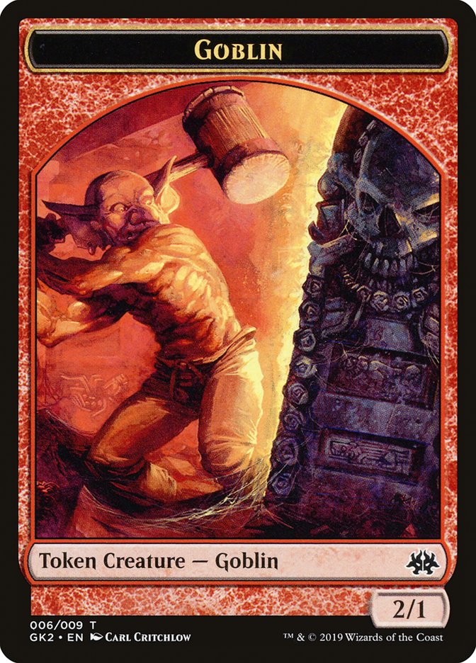 Dragon // Goblin Double-Sided Token [Ravnica Allegiance Guild Kit Tokens] | Clutch Gaming