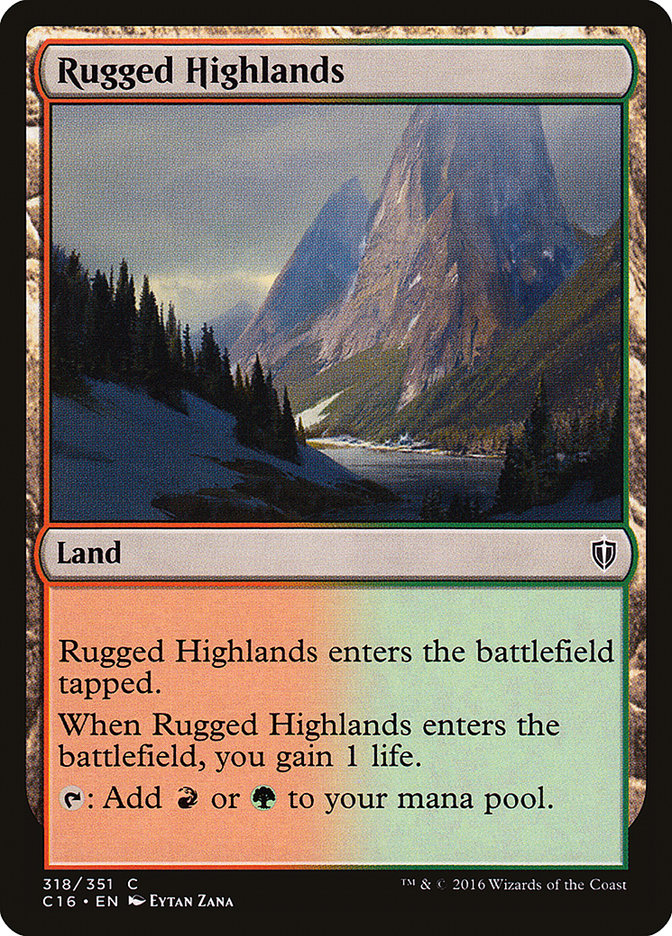 Rugged Highlands [Commander 2016] | Clutch Gaming