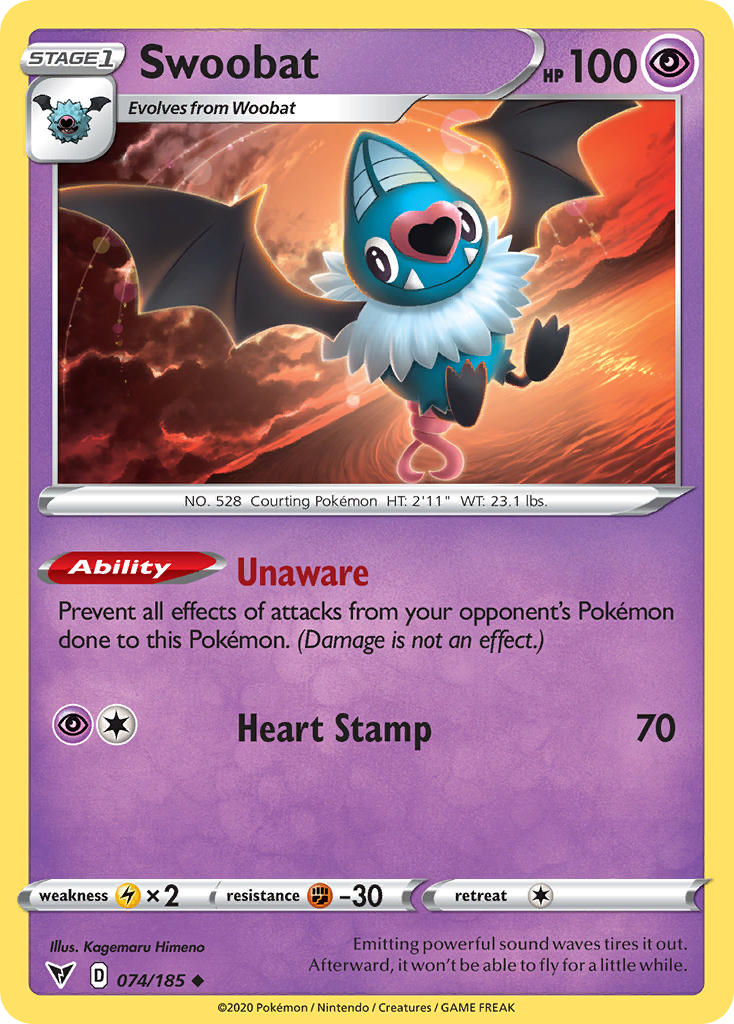 Swoobat (074/185) [Sword & Shield: Vivid Voltage] | Clutch Gaming