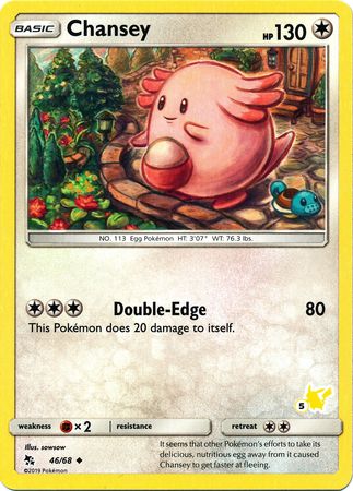 Chansey (46/68) (Pikachu Stamp #5) [Battle Academy 2020] | Clutch Gaming