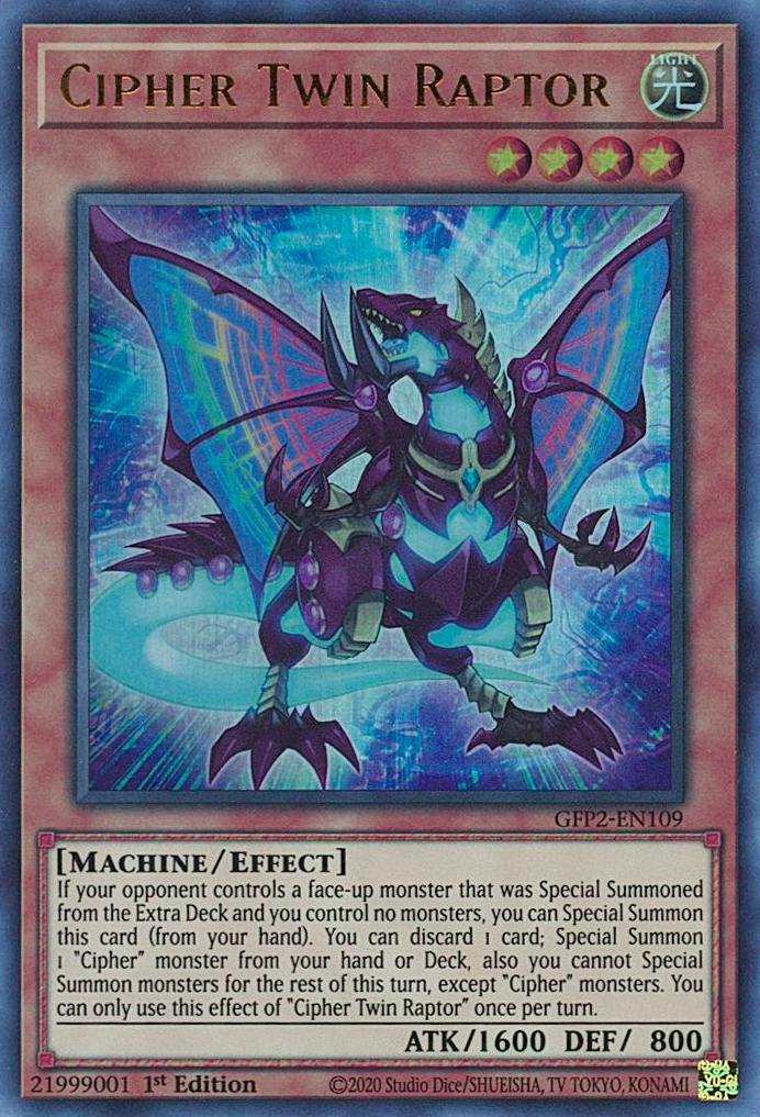 Cipher Twin Raptor [GFP2-EN109] Ultra Rare | Clutch Gaming