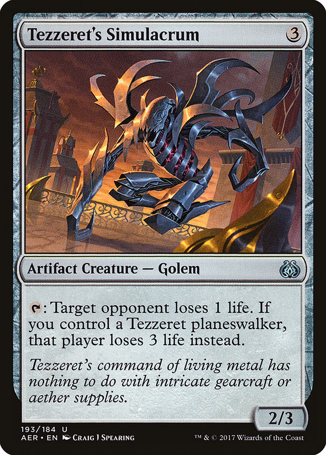 Tezzeret's Simulacrum [Aether Revolt] | Clutch Gaming