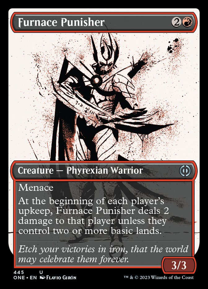 Furnace Punisher (Showcase Ichor Step-and-Compleat Foil) [Phyrexia: All Will Be One] | Clutch Gaming