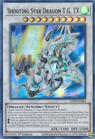 Shooting Star Dragon T.G. EX [GFTP-EN044] Ultra Rare | Clutch Gaming